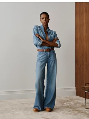 DL1961 Alex Baggy Wide Leg Low Rise 32” JeansSize 25